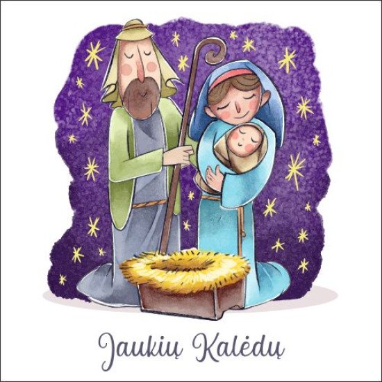 Atvirukai Prakartėlė - Jaukių Kalėdų 002, 6 vnt