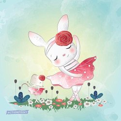 Atvirukai Šokanti Bunny su maža pelyte, 6 vnt