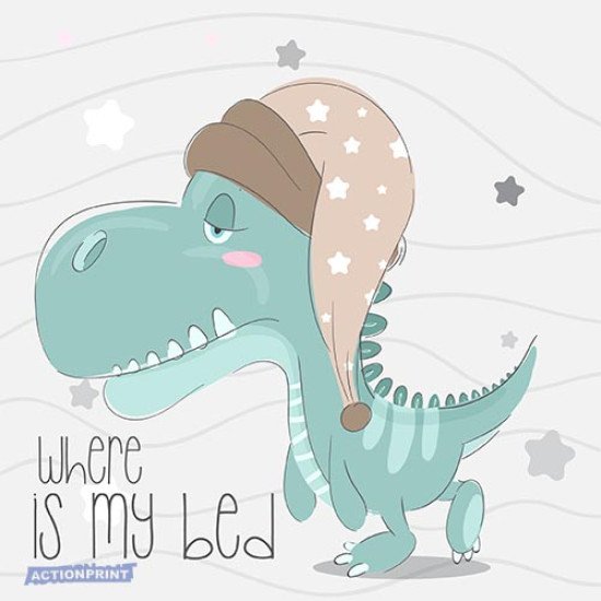 Atvirukai Mielasis mažasis dinozauras, Kur mano lova, 6 vnt