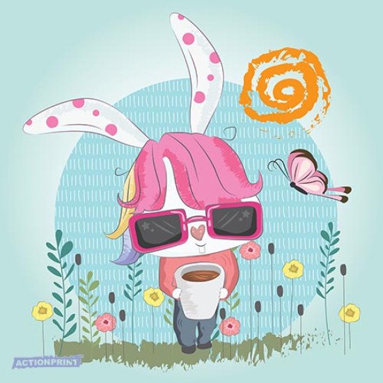 Atvirukai Nuostabioji Bunny su vaivorykšte, 6 vnt