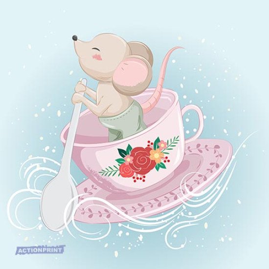 Atvirukai Mažoji pelytė plaukia arbatos puodelyje, 6 vnt