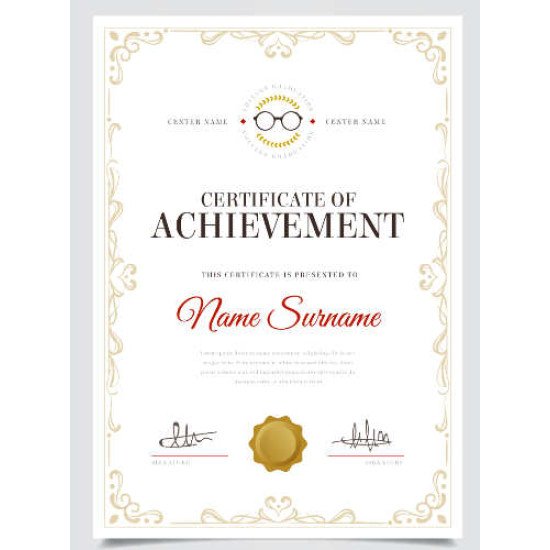 Sertifikatas-diplomas, 20 vnt, Nr. 000001