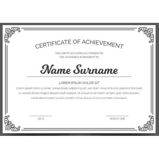 Sertifikatas-diplomas, 20 vnt, Nr. 000006