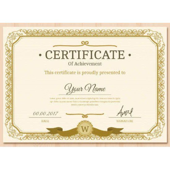 Sertifikatas-diplomas, 20 vnt, Nr. 000012