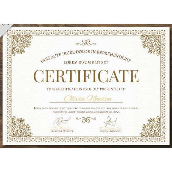 Sertifikatas-diplomas, 20 vnt, Nr. 000021