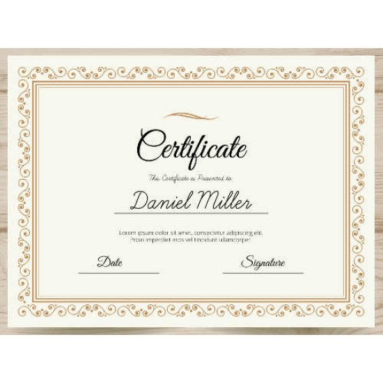 Sertifikatas-diplomas, 20 vnt, Nr. 000022