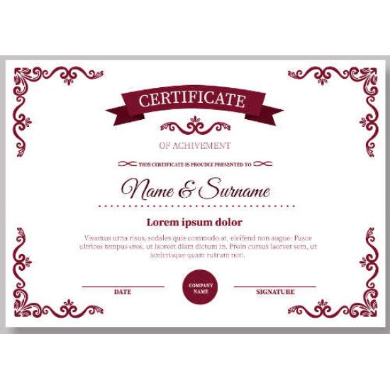 Sertifikatas-diplomas, 20 vnt, Nr. 000038