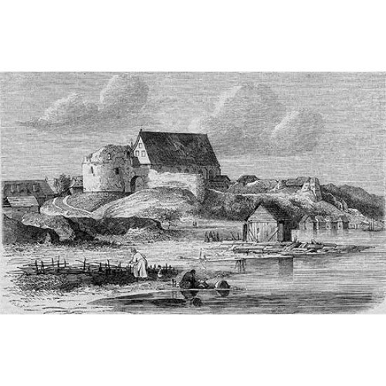 Drobė horizontali Kauno pilies griūvėsiai, Kaunas, Lietuva