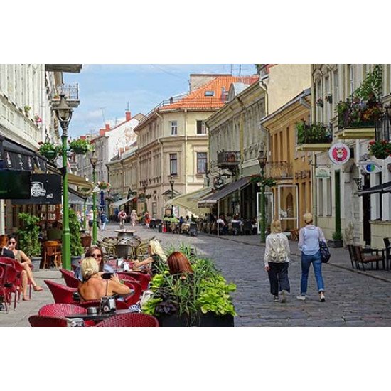 Drobė horizontali Vilniaus gatvė, Kaunas, Lietuva