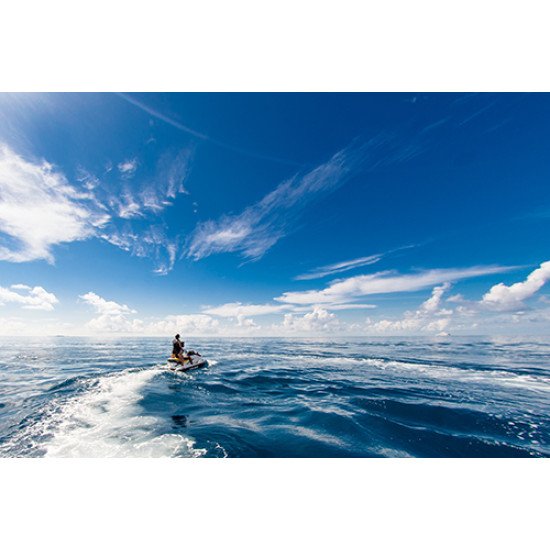 Fototapetai Žmogus plaukia vandens motociklu