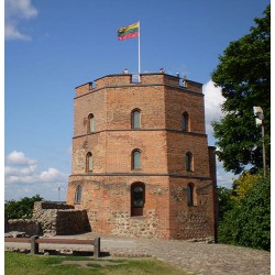 Drobė kvadratinė Gedimino pilis, Vilnius, Lietuva