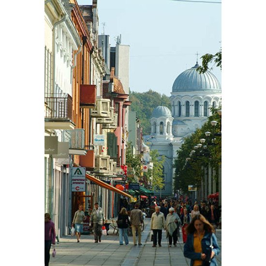 Drobė vertikali Laisvės alėja, Kaunas, Lietuva