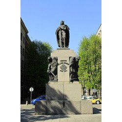Drobė vertikali Vytauto Didžiojo paminklas, Kaunas, Lietuva
