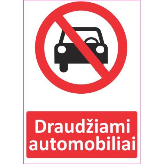 Lipdukas Draudžiami automobiliai Lipdukas Draudžiami automobiliai