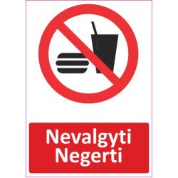 Lipdukas Nevalgyti, negerti