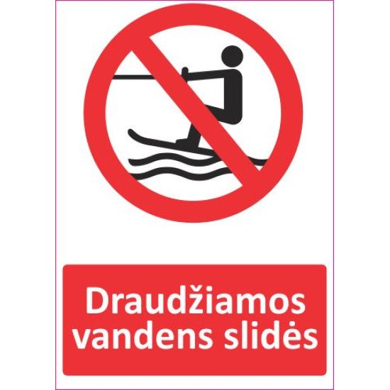 Lipdukas Draudžiamos vandens slidės