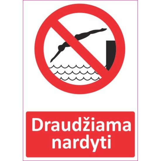 Lipdukas Draudžiama nardyti