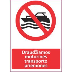 Lipdukas Draudžiamos motorinės transporto priemonės