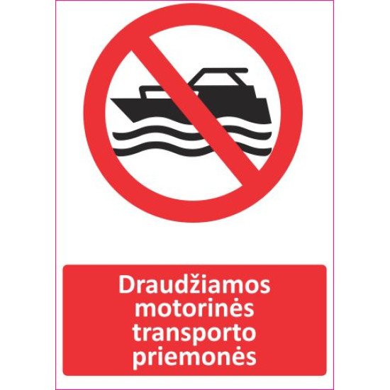 Lipdukas Draudžiamos motorinės transporto priemonės