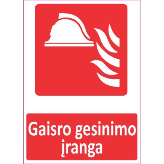Lipdukas Gaisro gesinimo iranga