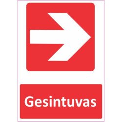 Lipdukas Rodyklė Gesintuvas