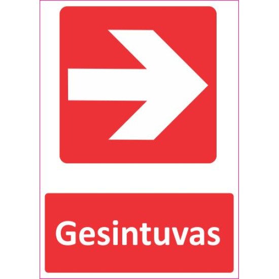 Lipdukas Rodyklė Gesintuvas