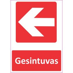 Lipdukas Rodyklė Gesintuvas