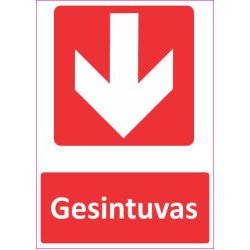 Lipdukas Rodyklė Gesintuvas