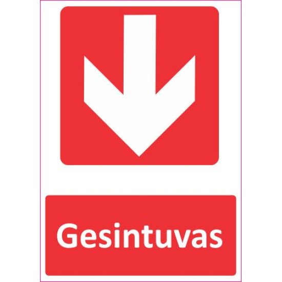 Lipdukas Rodyklė Gesintuvas