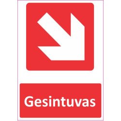 Lipdukas Rodyklė Gesintuvas