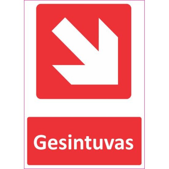 Lipdukas Rodyklė Gesintuvas