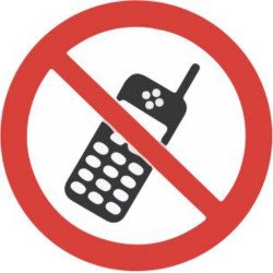 Lipdukas Draudžiamas mobilus ryšys