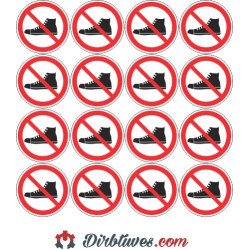 Lipdukas Draudžiami sportiniai bateliai 80 mm, 16 vnt