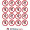 Lipdukas Draudžiama skinti geles 80 mm, 16 vnt