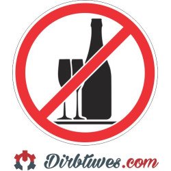 Lipdukas Draudžiama vartoti alkoholį