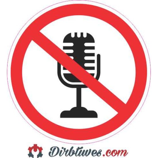 Lipdukas Draudžiama įrašinėti garsą