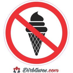 Lipdukas Draudžiama valgyti ledus