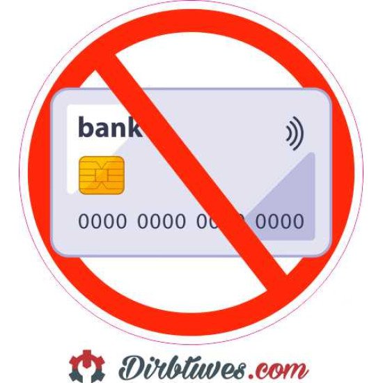 Lipdukas Draudžiamos banko kortelės 2