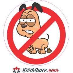 Lipdukas Draudžiamos šūnų ar gyvūnų išmatos