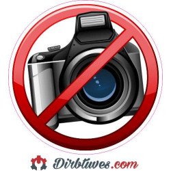 Lipdukas Draudžiama fotografuoti ar filmuoti