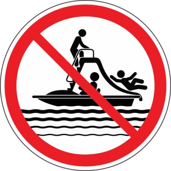 Lipdukas Draudžiama šokinėti iš valties