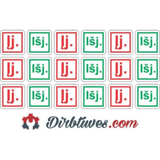 Lipdukas Įjungta - išjungta, 20 mm, 18 vnt