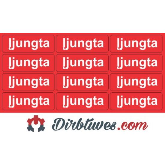 Lipdukas Įjungta 10x30 mm, 16 vnt Lipdukas Įjungta 10x30 mm, 16 vnt