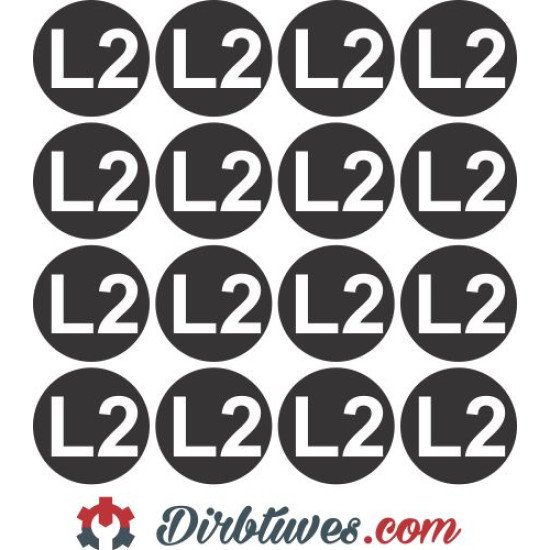 Lipdukas Išorinis laidininkas L2, 20 mm, 16 vnt Lipdukas Išorinis laidininkas L2, 20 mm, 16 vnt