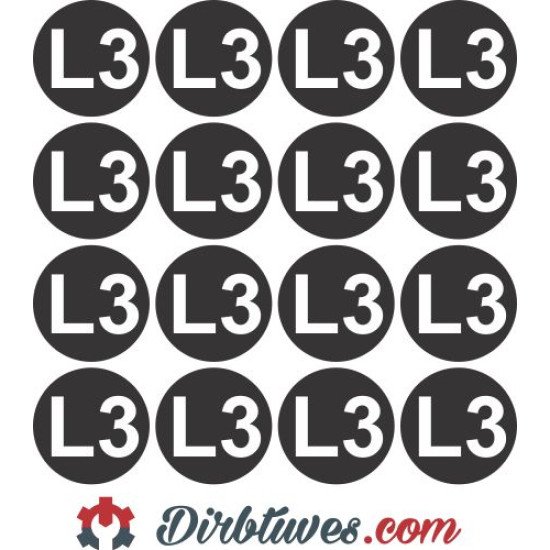 Lipdukas Isorinis laidininkas L3, 20 mm, 16 vnt Lipdukas Isorinis laidininkas L3, 20 mm, 16 vnt