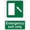 Lipdukas Emergency exit only