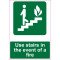 Lipdukas Use stairs in the event of a fire