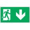 Lipdukas Evakuacinis išėjimas lipant laiptais žemyn