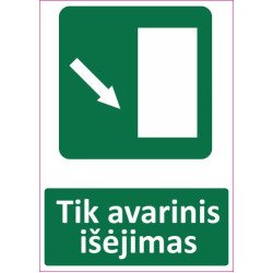 Lipdukas Tik avarinis išėjimas
