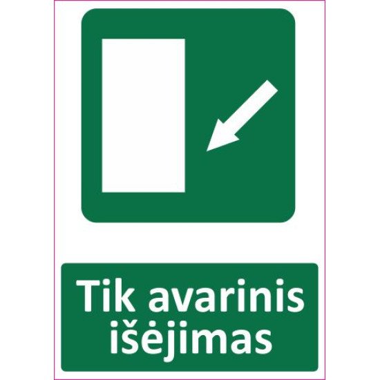 Lipdukas Tik avarinis išėjimas